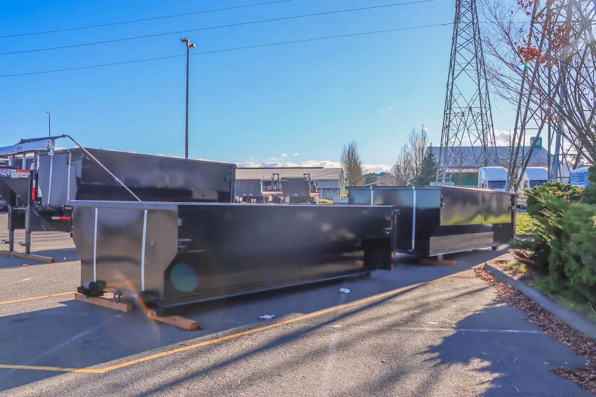 Roll-off dumpster ready for waste disposal at job site for Residential Dumpster Rental in Santee